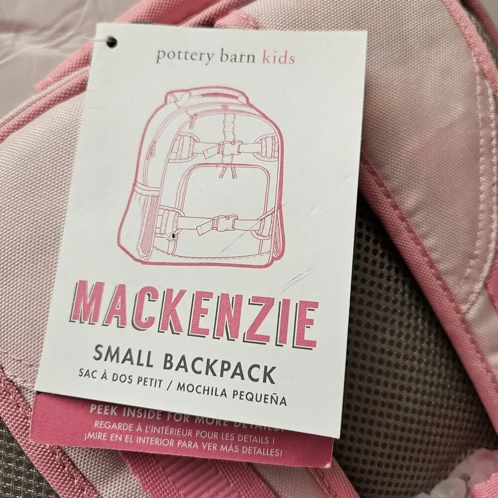 Pottery Barn Kids Small Mermaid Backpack Pink 15x12x6 Glow in Dark